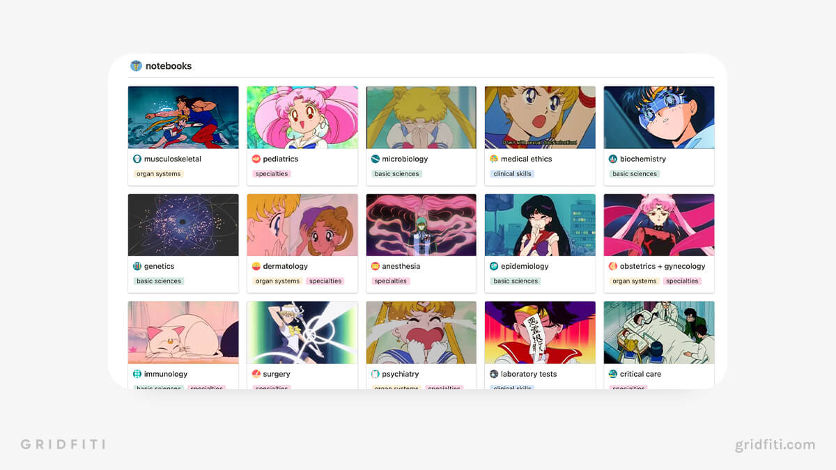 12 Beautiful Notion Anime Templates Studio Ghibli More Gridfiti