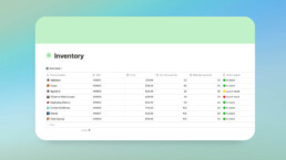 Notion Inventory Templates