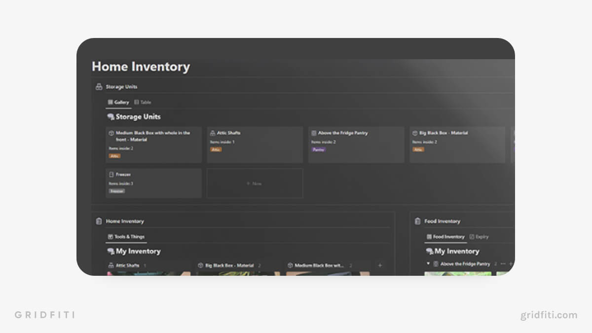 Home Inventory Notion Template