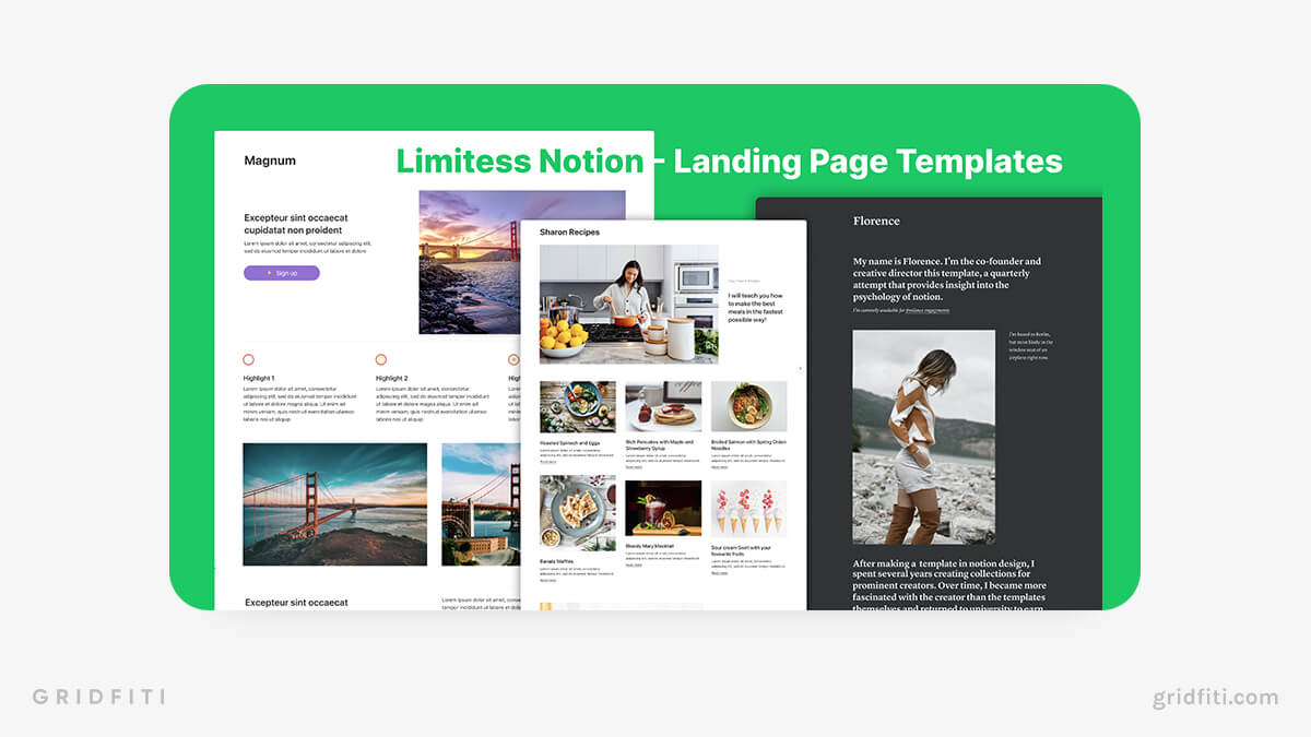 Notion Landing Pages Template Bundle