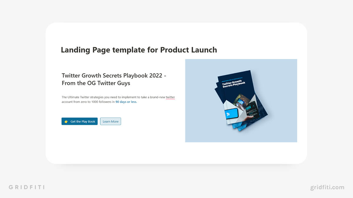 Product Launch Landing Page Template