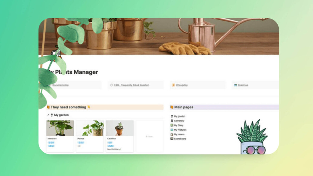 Notion Plant Trackers & Templates