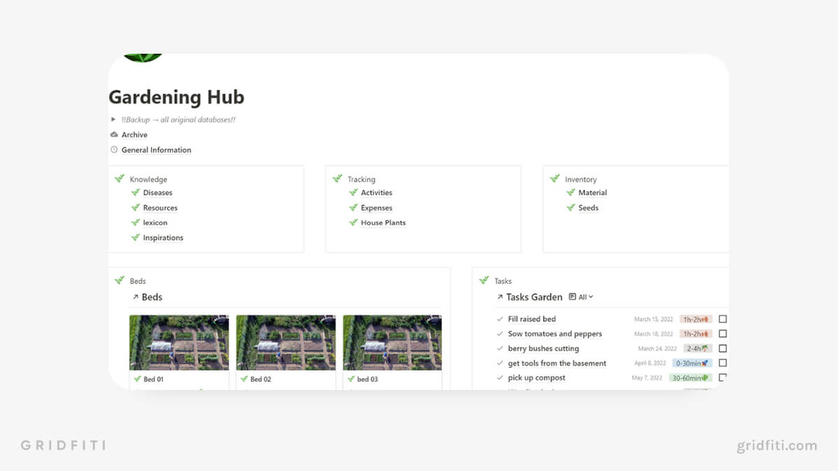 Notion Gardening Hub Template