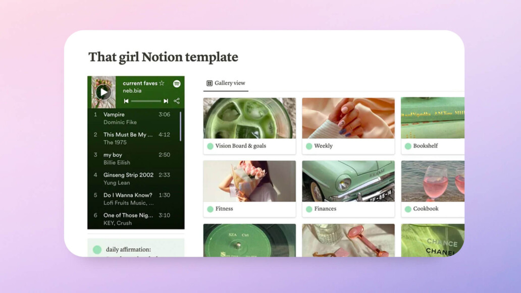 That Girl Notion Templates