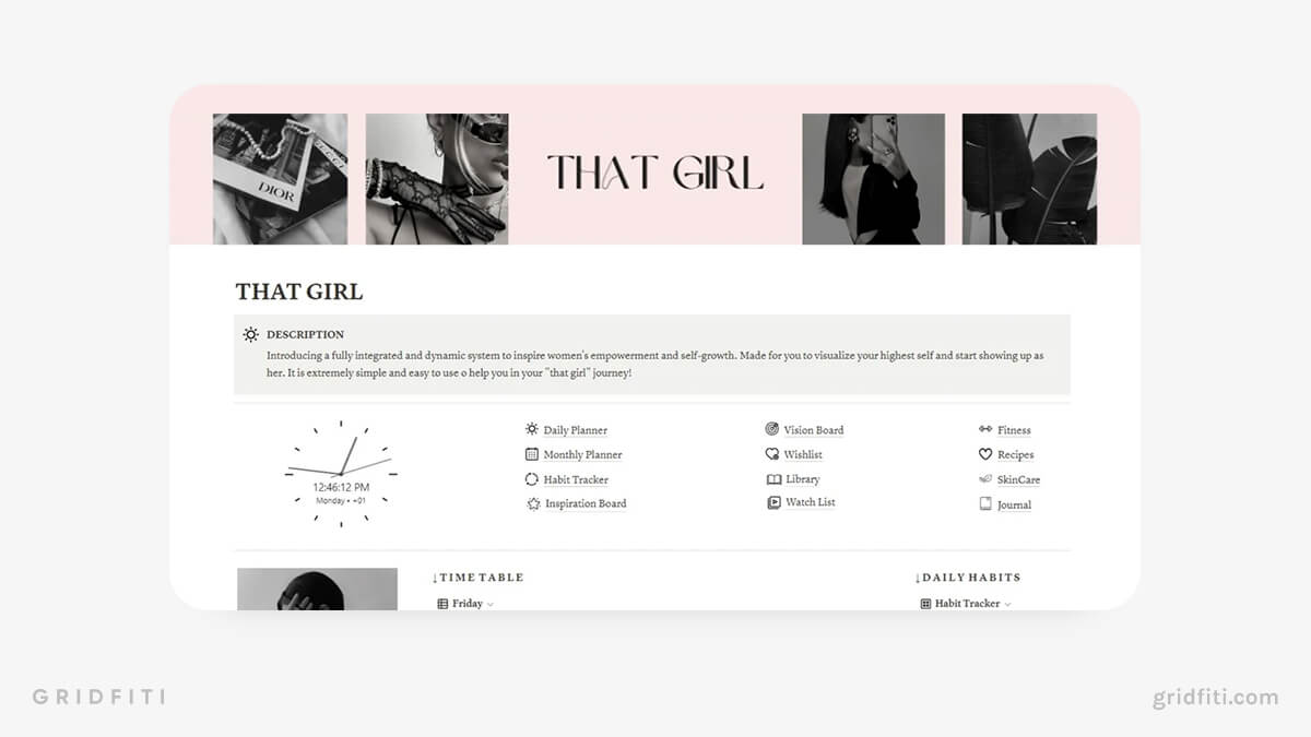 The 12 Best 'That Girl' Notion Templates