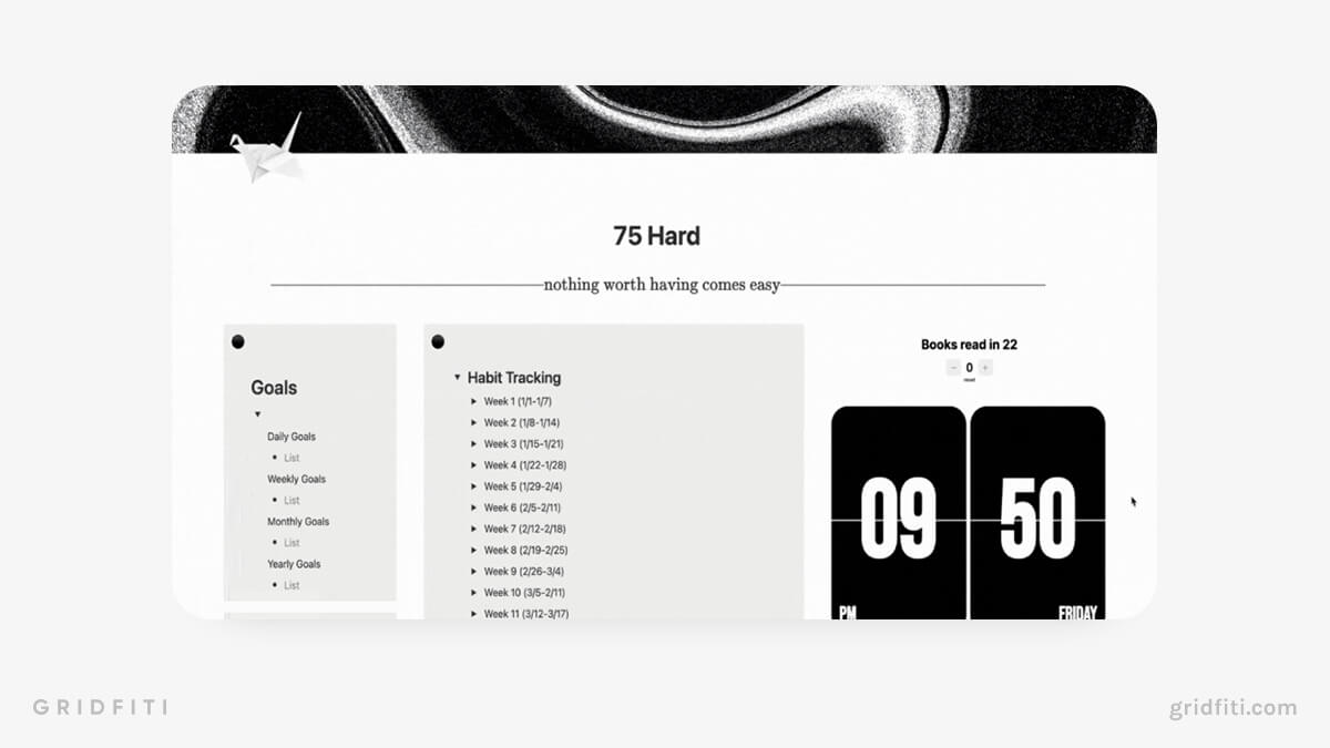 The 7 Best 75 Hard 75 Soft Notion Templates Gridfiti