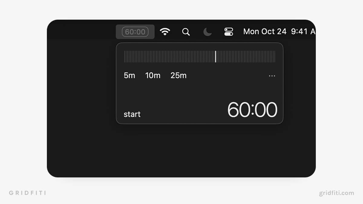 Minimalist Menu Bar Timer Widget