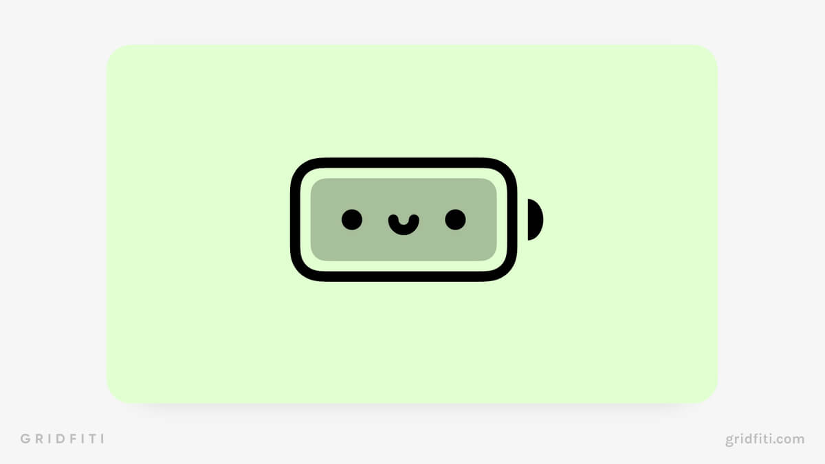 Cute Battery Mac Widget