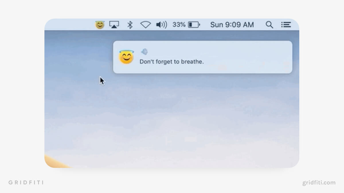 Cute Self-Care Prompts Mac Widget