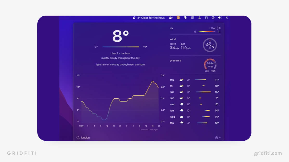 Big Weather Mac Widget