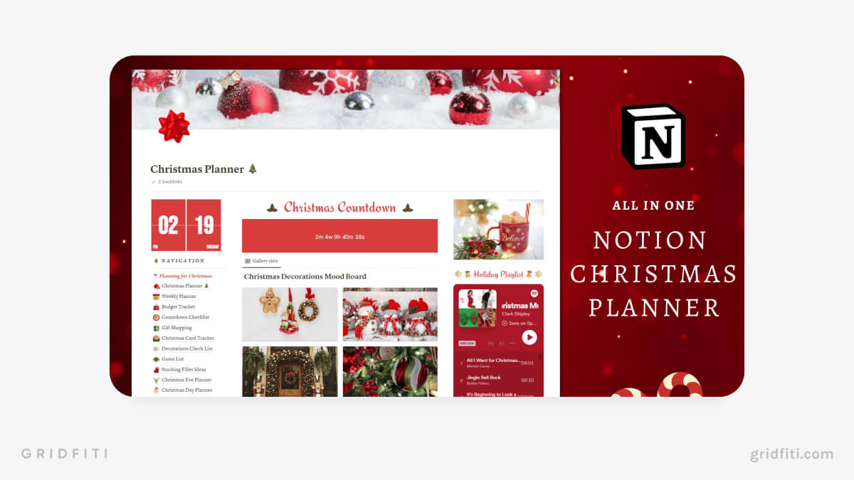 All-in-One Aesthetic Christmas Template for Notion