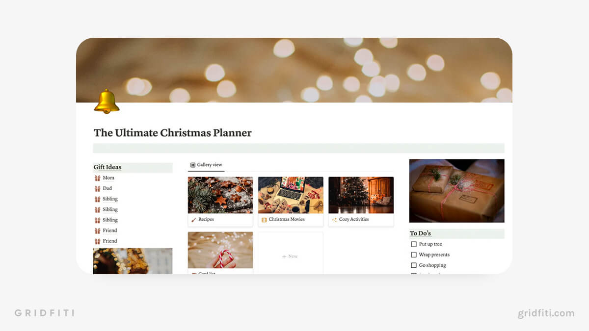 Notion Holiday Organizer Template