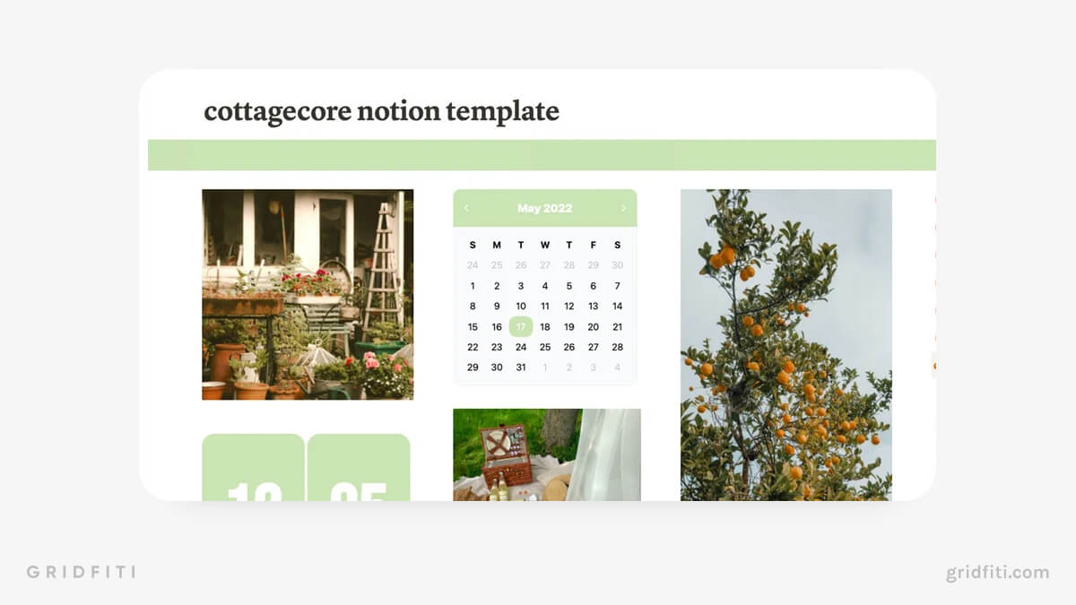 Aesthetic Cottagecore Life Planner for Notion