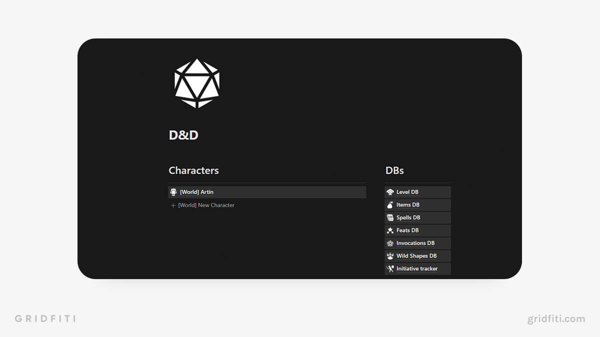 The 9 Best Notion RPG Templates (D&D, Tabletop & More) Gridfiti