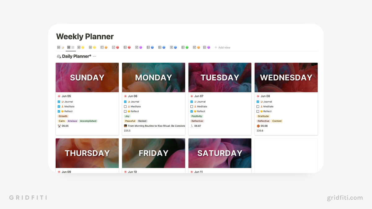 The Manifest Weekly Planner Template for Work