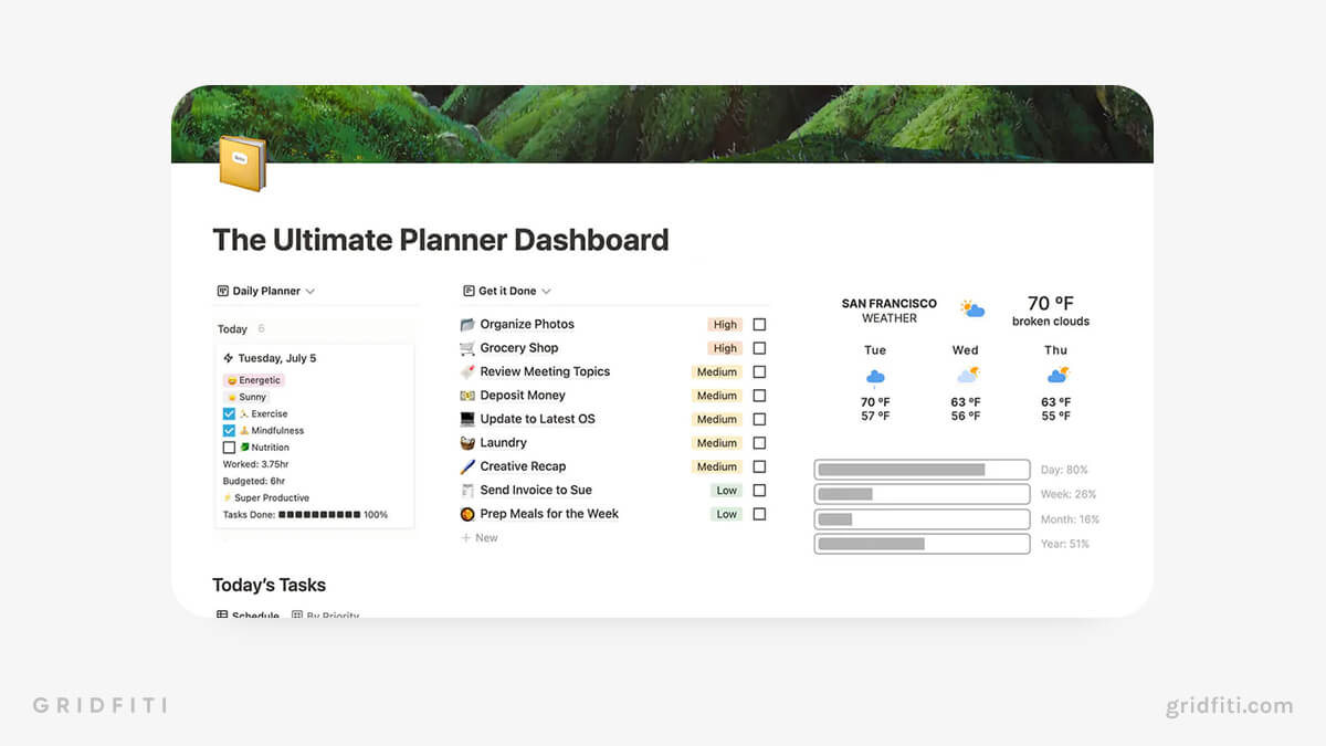 Notion Work Planner & To-Do Templates