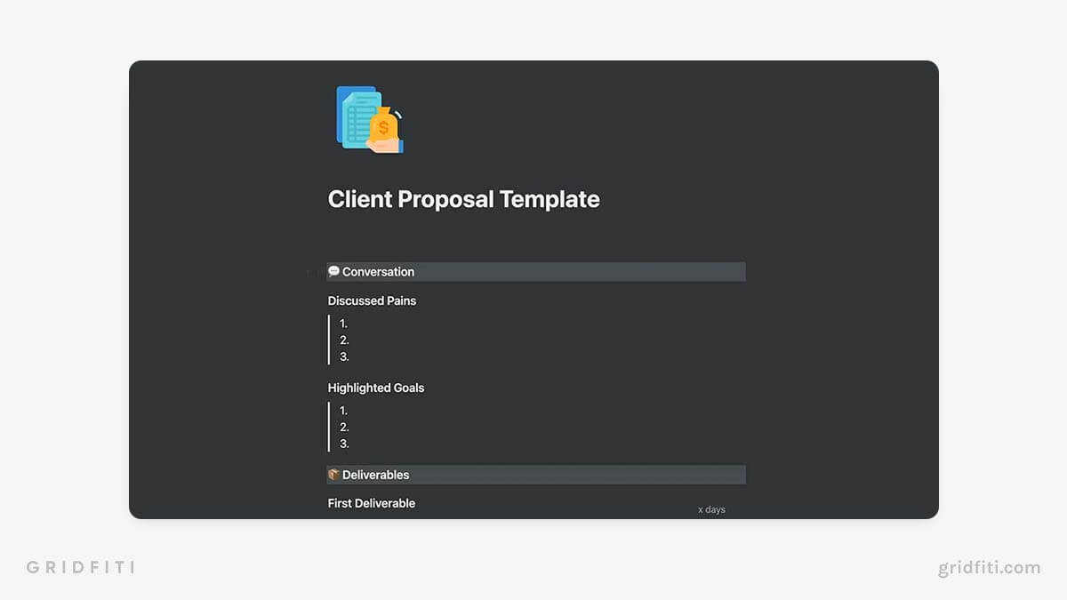 Notion Work Client Proposal Template
