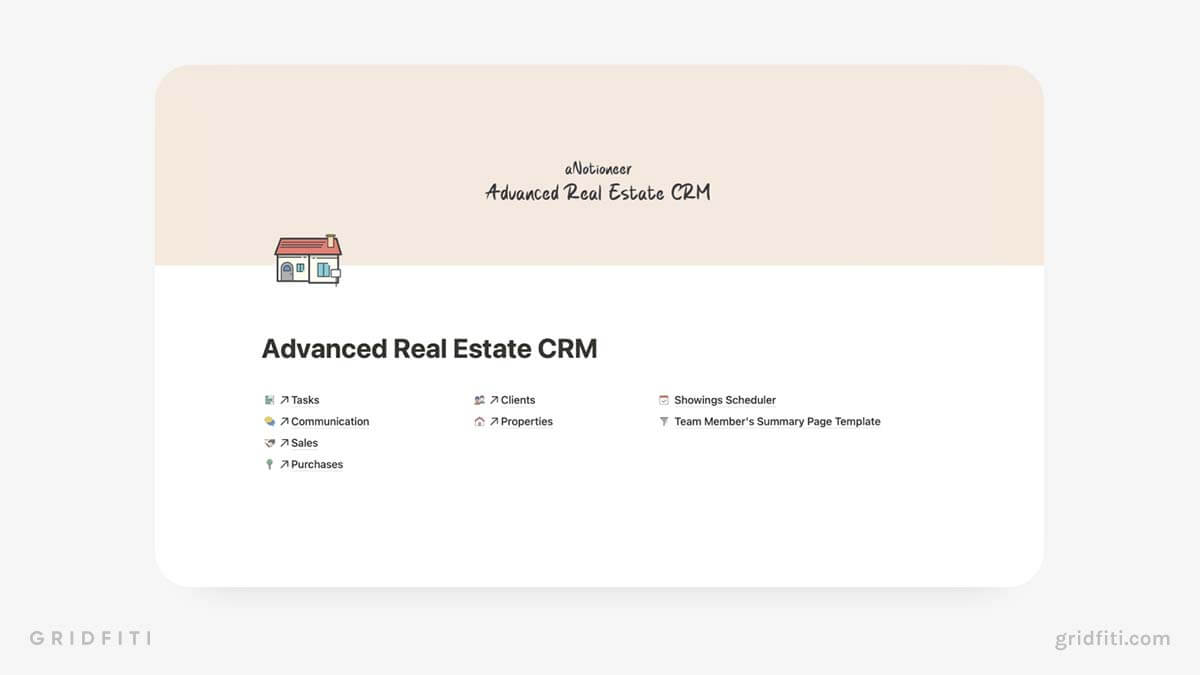 Advanced Real Estate CRM Notion Template
