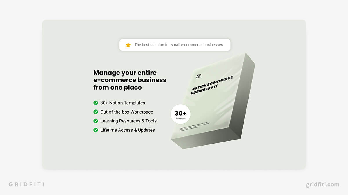 Notion Ecommerce Business Kit Template