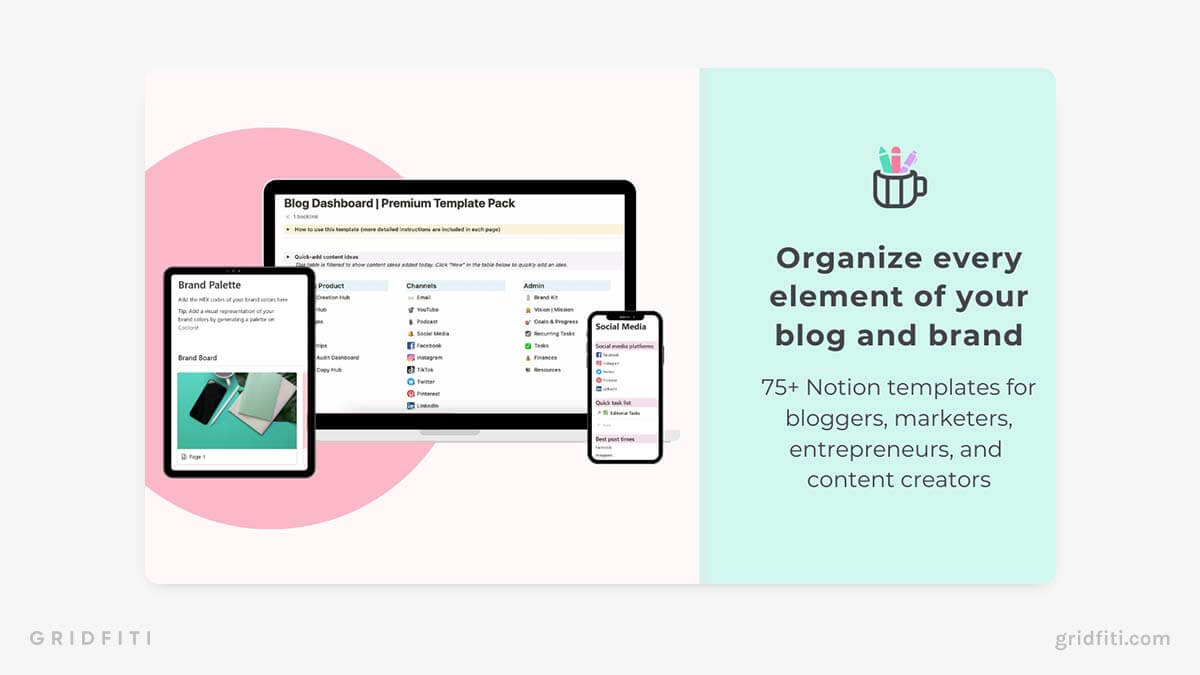 Notion for Blogging Template for Work