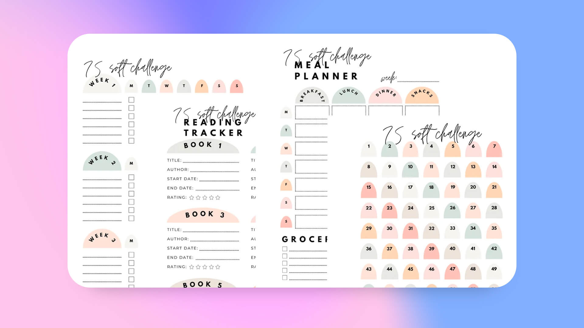 75 Soft Challenge Template Free Download