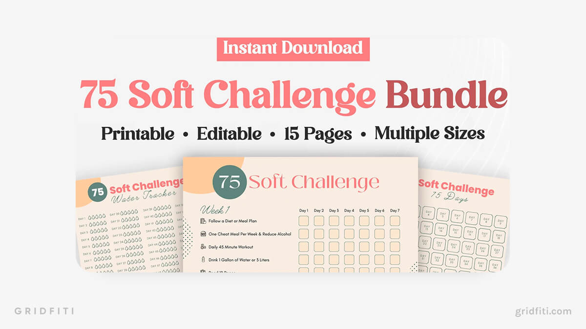 75 Soft Challenge Bundle with Meal & Daily Planner