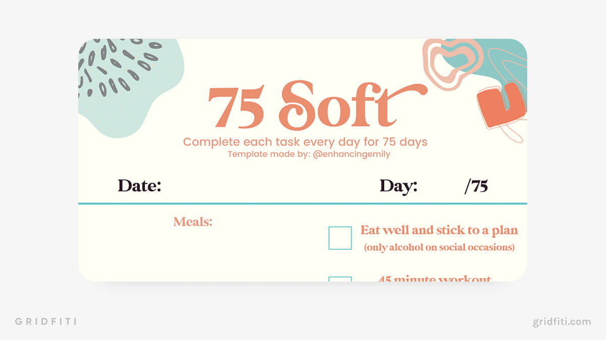 The 26 Best 75 Soft Challenge Templates Printable PDFs Digital The 26 Best 75 Soft Challenge Templates Printable PDFs Digital