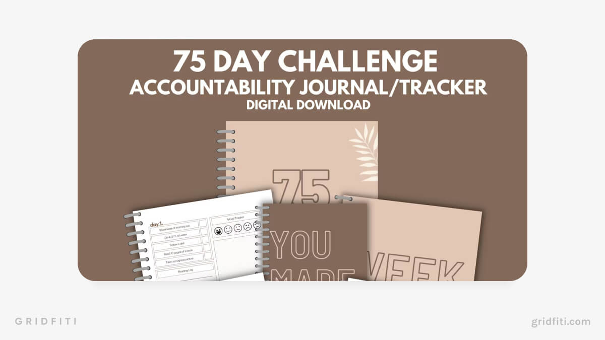 75-Day Soft or Hard Challenge Accountability Journal