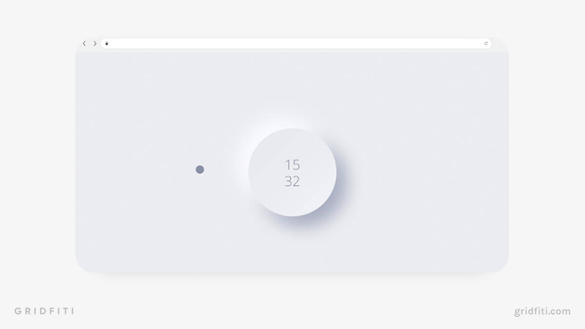 Aesthetic White Clock Chrome Extension