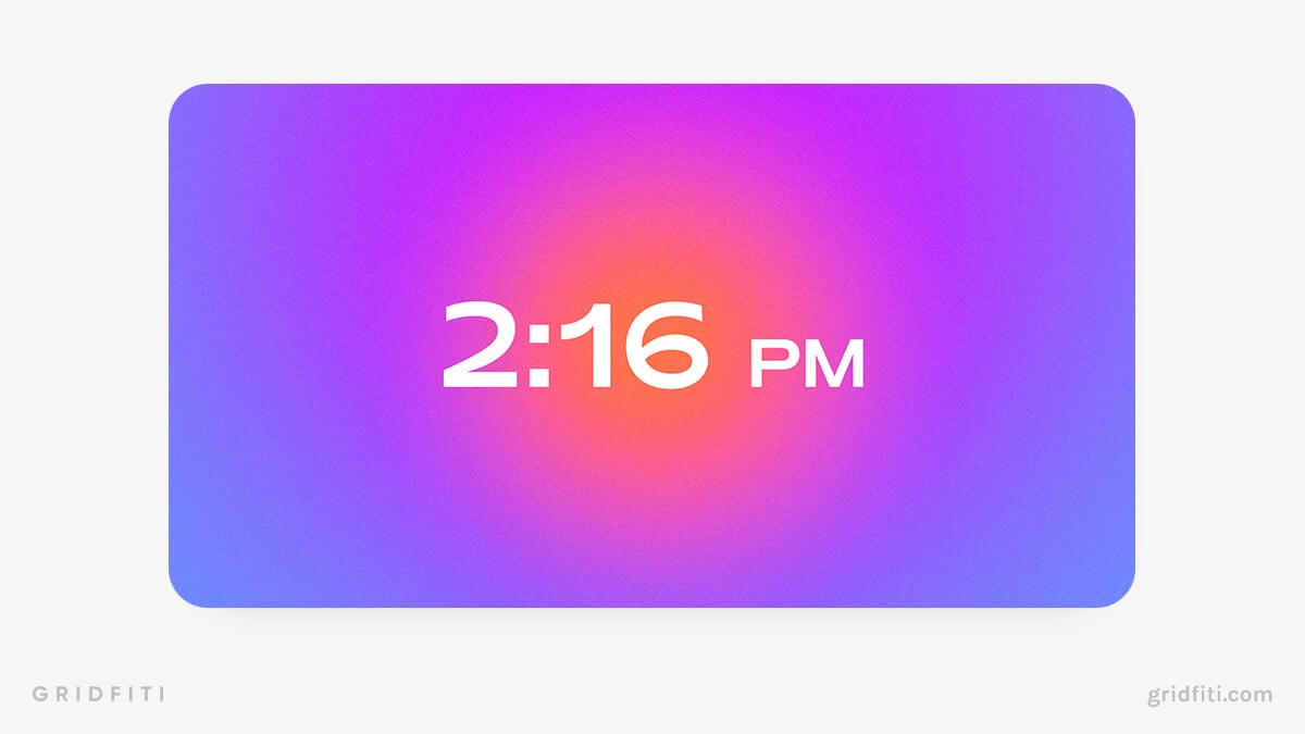 Aura Gradient Online Clock