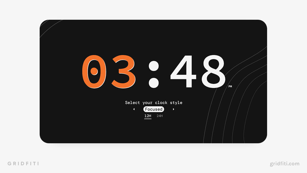 Minimal Aesthetic Online Clock