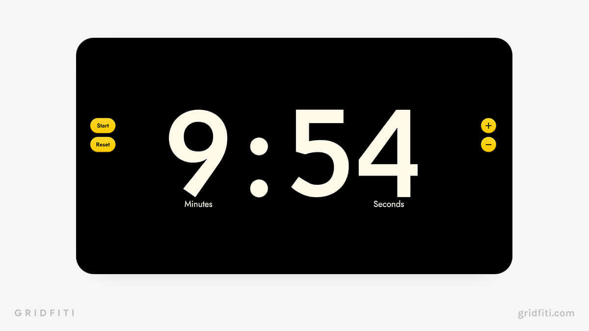 aesthetic online digital clock full screen