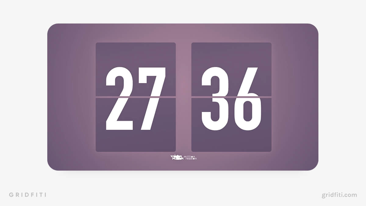40 Minutes Purple Flip Clock Countdown Timer