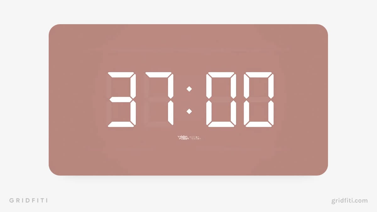 aesthetic online digital clock full screen