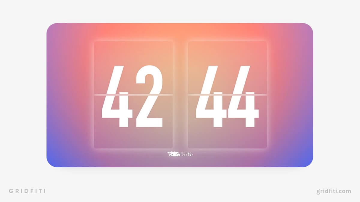 60 Minutes Gradient Flip Clock Countdown Timer