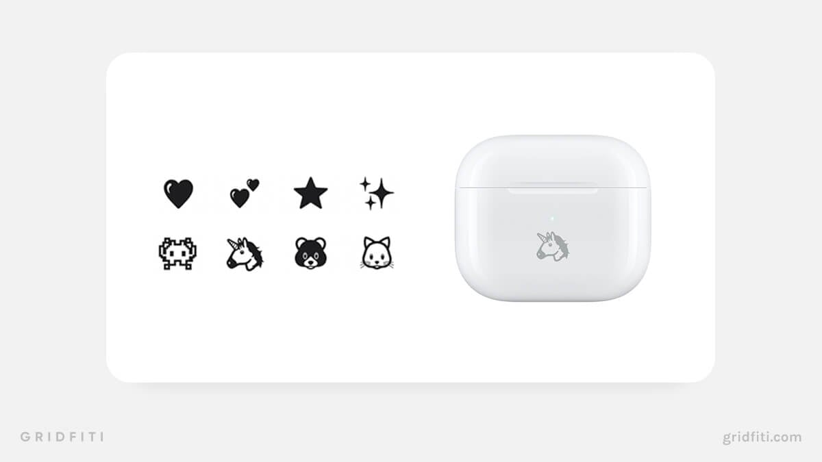 Cute & Aesthetic Emoji Engraving Ideas for AirPods
