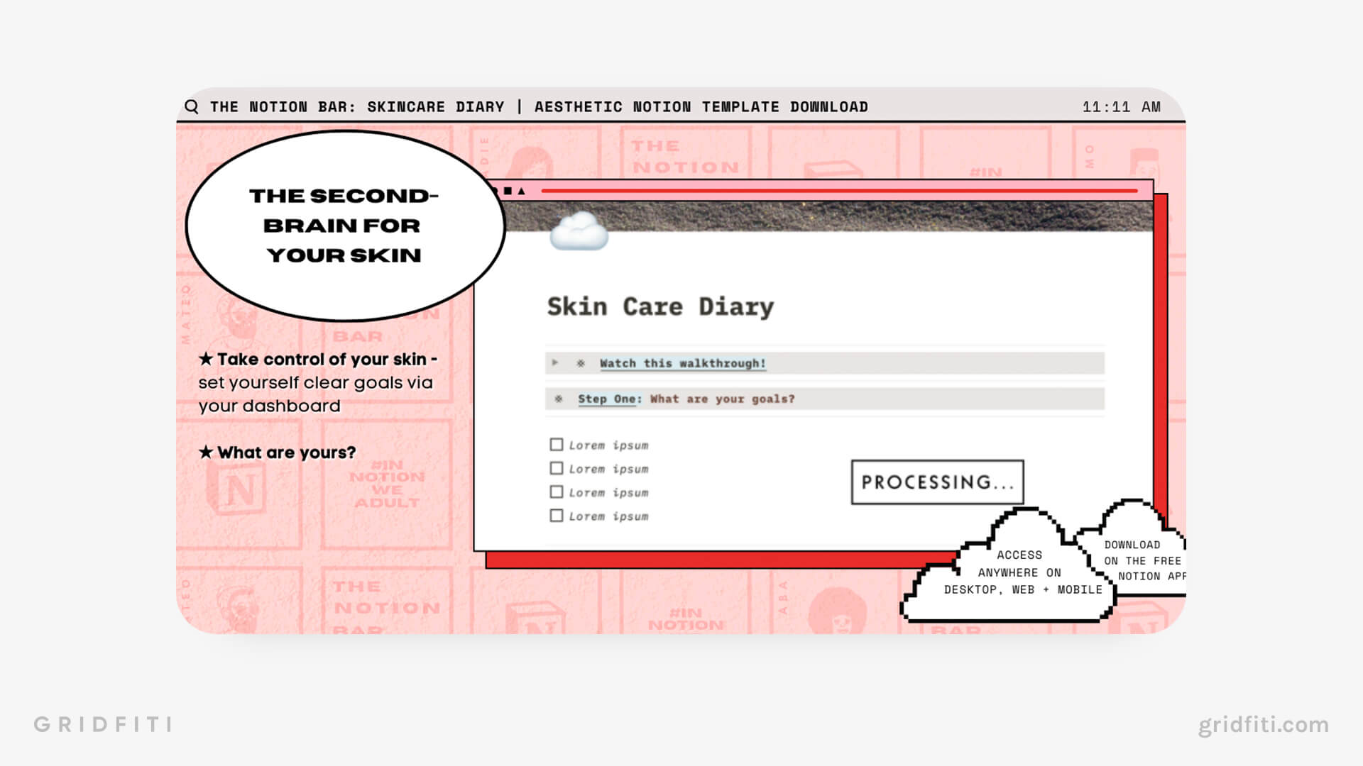 Free Notion Skincare Template