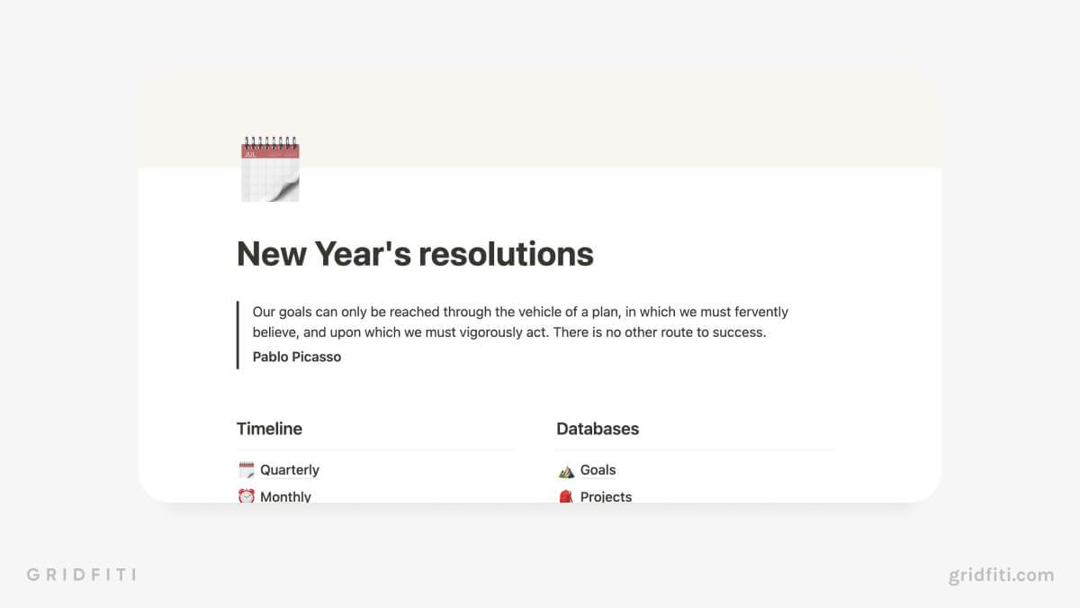 New Year’s Resolutions Template