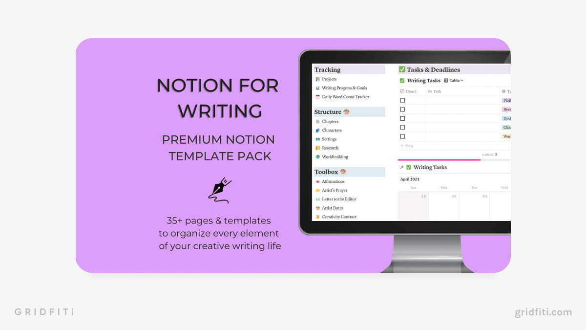 All-in-One Notion Writing Template