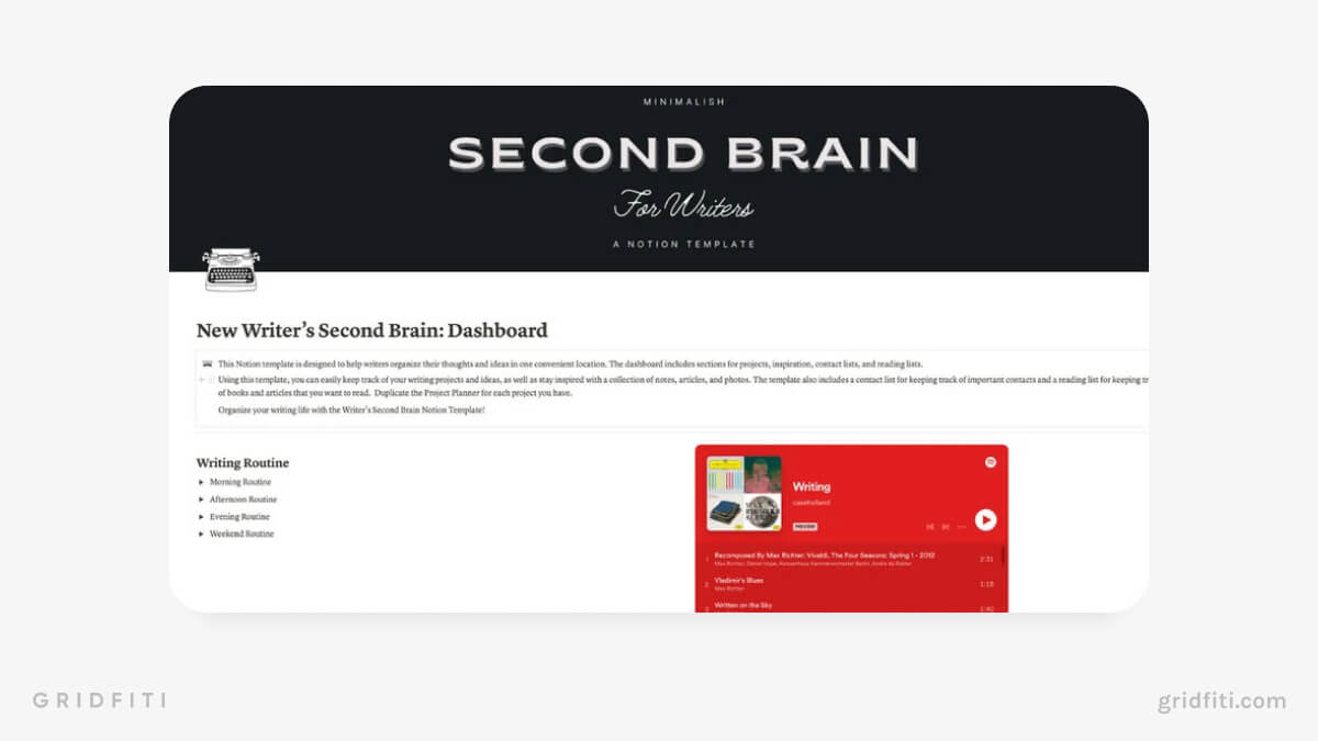 Notion Second Brain for Writers