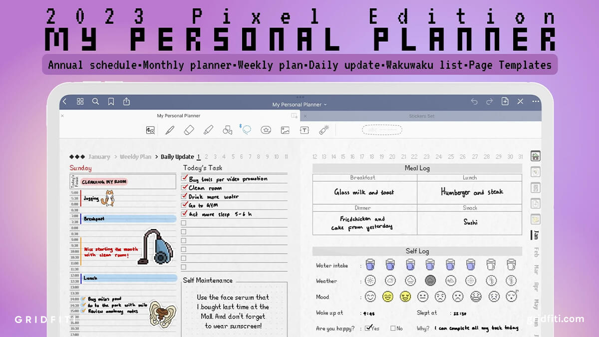 GoodNotes Pixel Planner Template