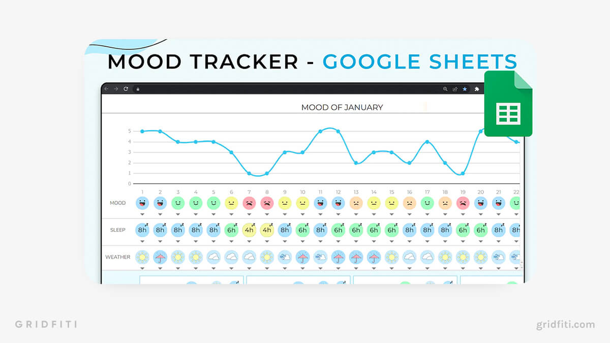 Colorful Mood Tracker for Google Sheets
