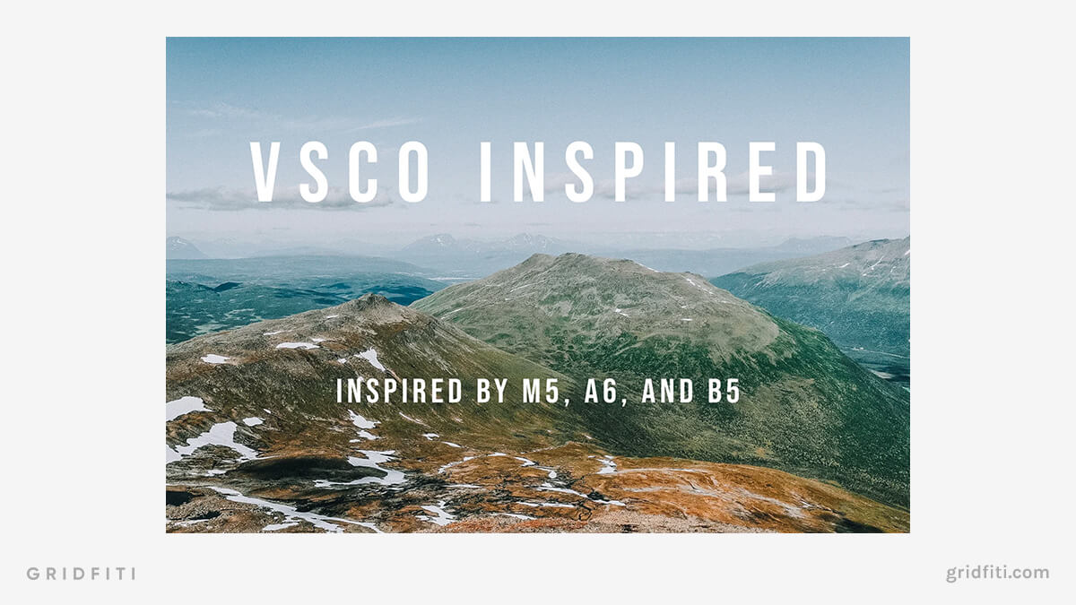 VSCO-Inspired Lightroom Presets