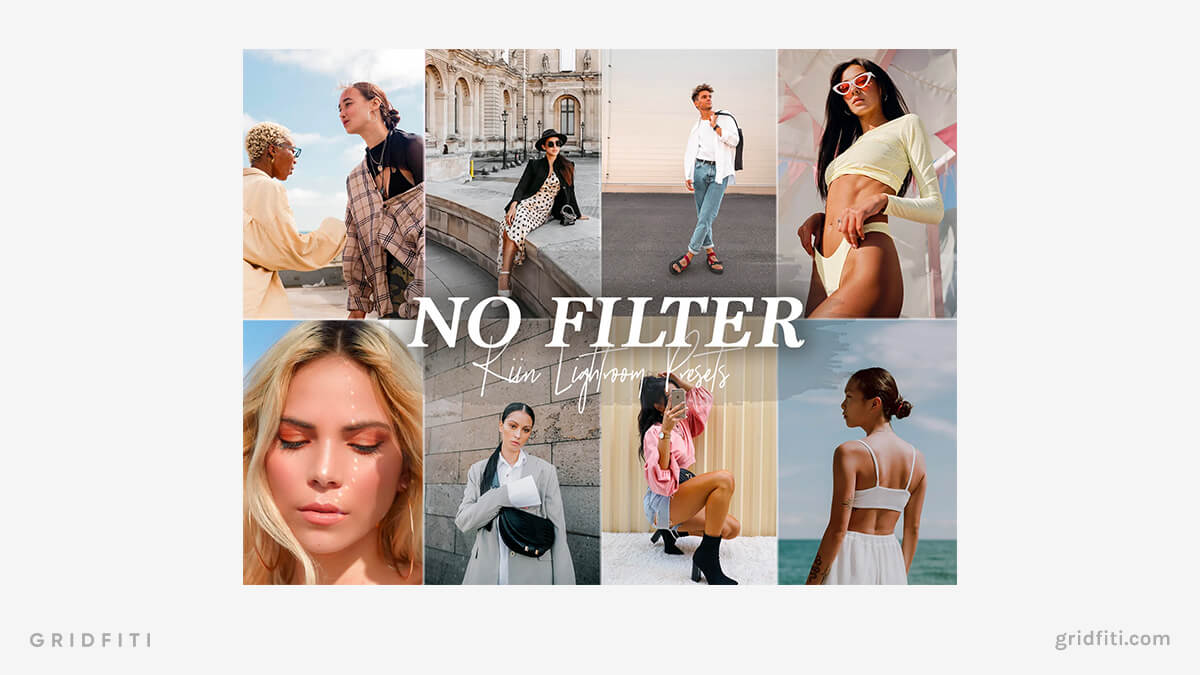 No Filter Lightroom Preset Pack