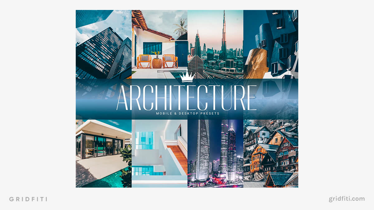 Clean Blue Architectural Lightroom Presets