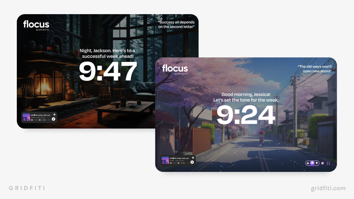 Flocus Clock Dashboard