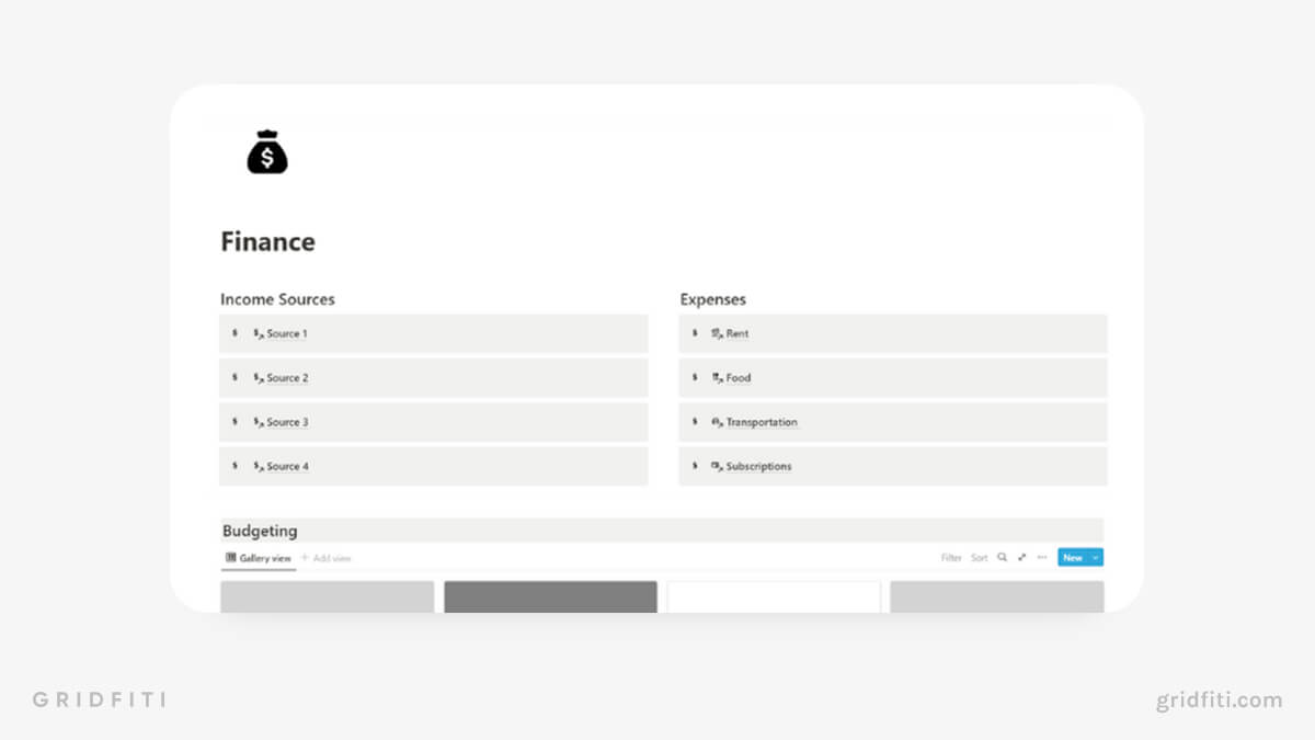 Simple Personal Budget Planner Template