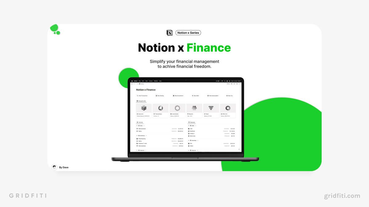 Notion x Finance Template