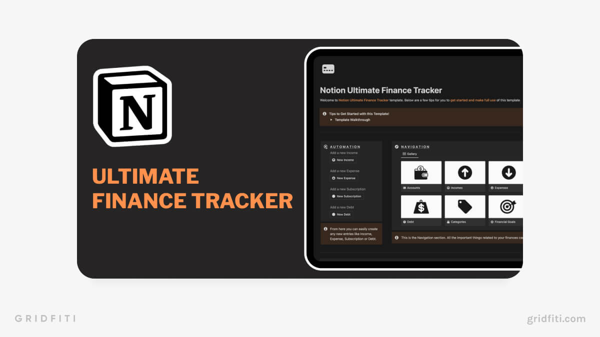 Ultimate Finance Tracker for Notion