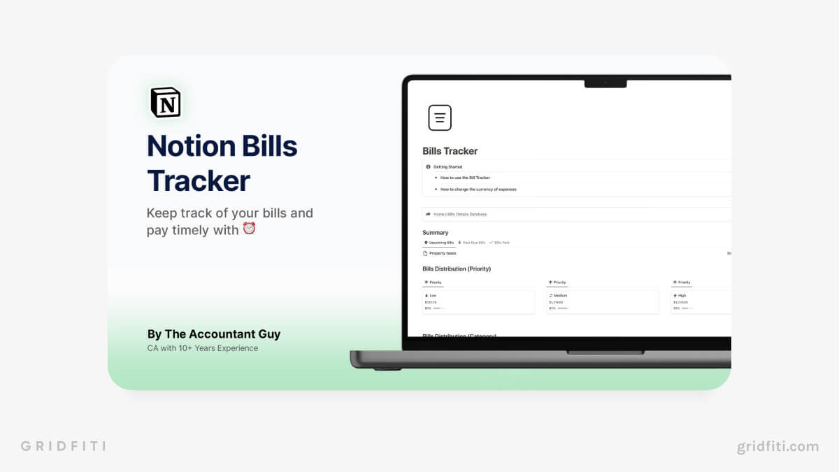 Notion Ultimate Bills Tracker